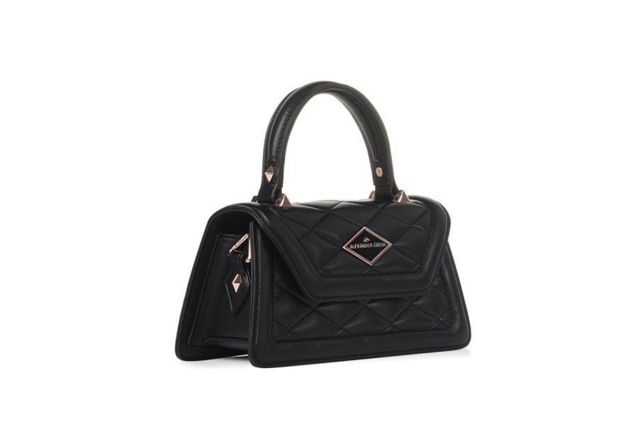 Donna Alexander Smith | Elizabeth Mini - Black - Matelasse